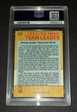 Michael Jordan 1991 Fleer Team Leader Chicago Bulls card PSA 7