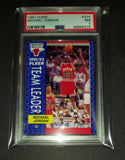 Michael Jordan 1991 Fleer Team Leader Chicago Bulls card PSA 7