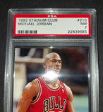 Michael Jordan 1992 Topps Stadium Club Chicago Bulls card PSA 7