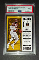 LeBron James 2017 Panini Contenders Season Ticket Cleveland Cavaliers card PSA 9