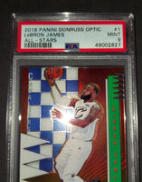 LeBron James 2018 Panini Donruss Optic All-Star Cleveland Cavaliers card PSA 9