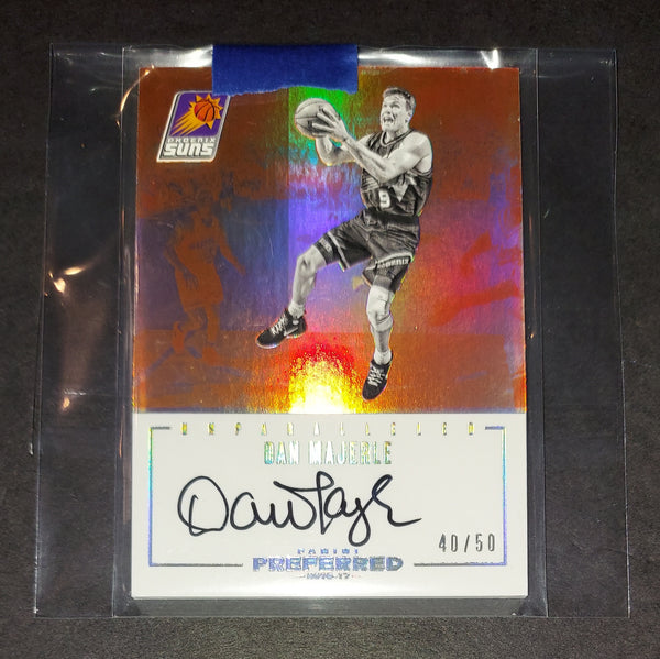 Dan Majerle 2017 Phoenix Suns Panini Preferred Unparalleled autographed card 40/50