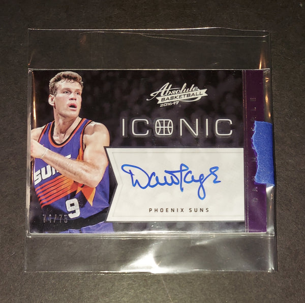 Dan Majerle 2016 Phoenix Suns Panini Absolute Basketball Iconic autographed card 74/75