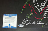 Sam De La Rosa autographed and sketched 8x10 canvas Beckett OA