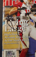 Larry Fitzgerald autographed Sports Illustrated Beckett COA