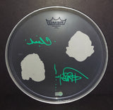 Cheech and Chong autographed drumhead Beckett Witness COA