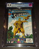 Superman slabbed graded comic CGC 9.2