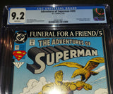 Superman slabbed graded comic CGC 9.2