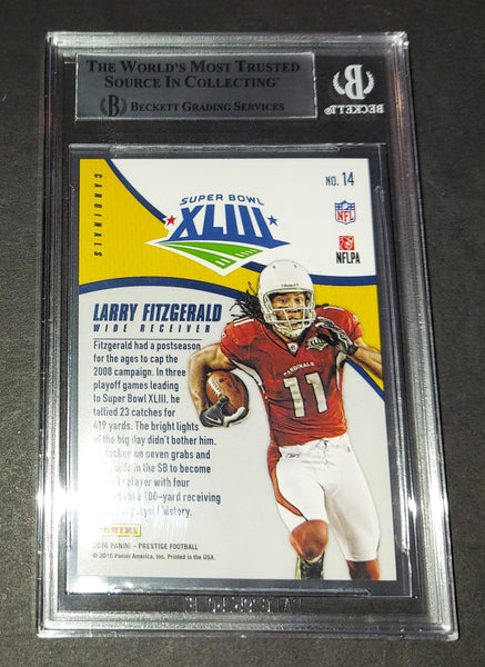 Larry Fitzgerald autographed slabbed card Beckett COA – AZ