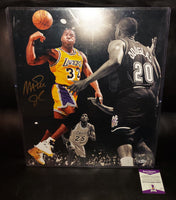 Magic Johnson autographed 16x20 Beckett Witness COA