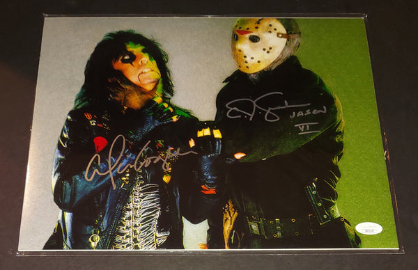 CJ Graham and Alice Cooper autographed 11x14 JSA COA