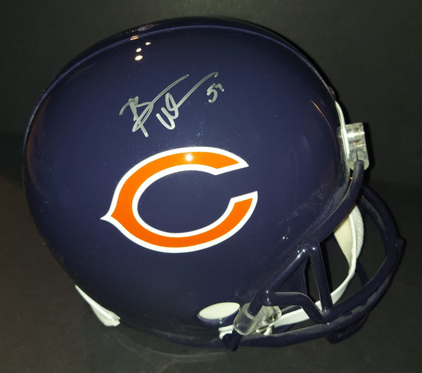 Brian Urlacher autographed full sized helmet Leaf COA